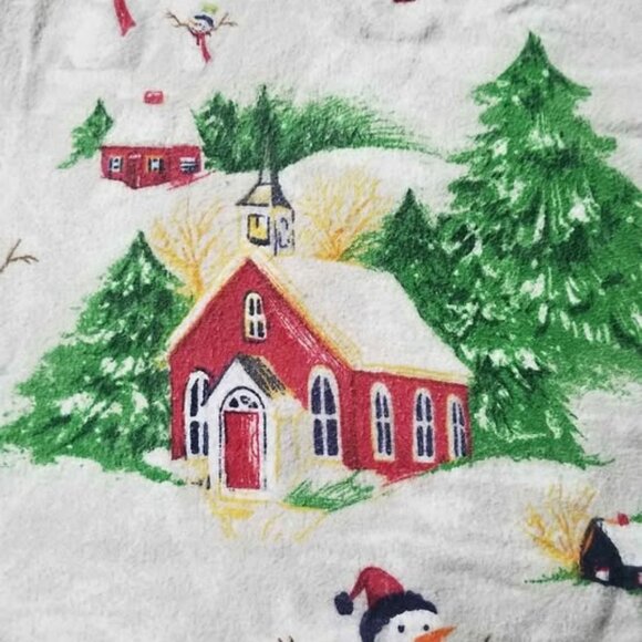 Snowman California King FLANNEL Sheet Set. - Picture 4 of 4